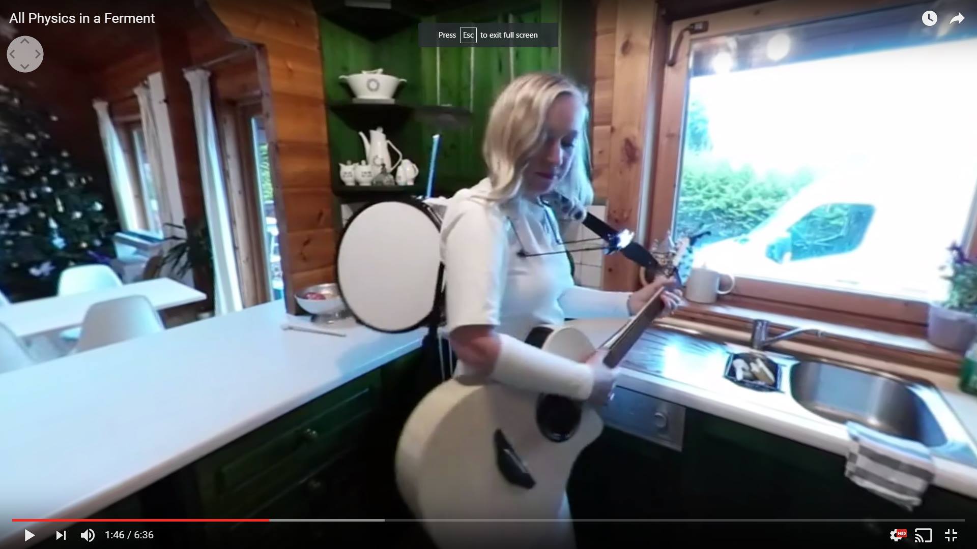 360° VR still — kitchen with farm animals