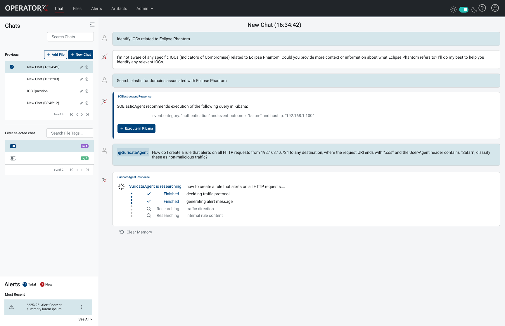 Operator X — product screen 2